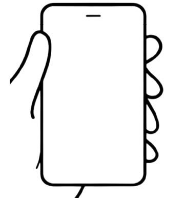 Una ma soste el mobil amb el boto de camera